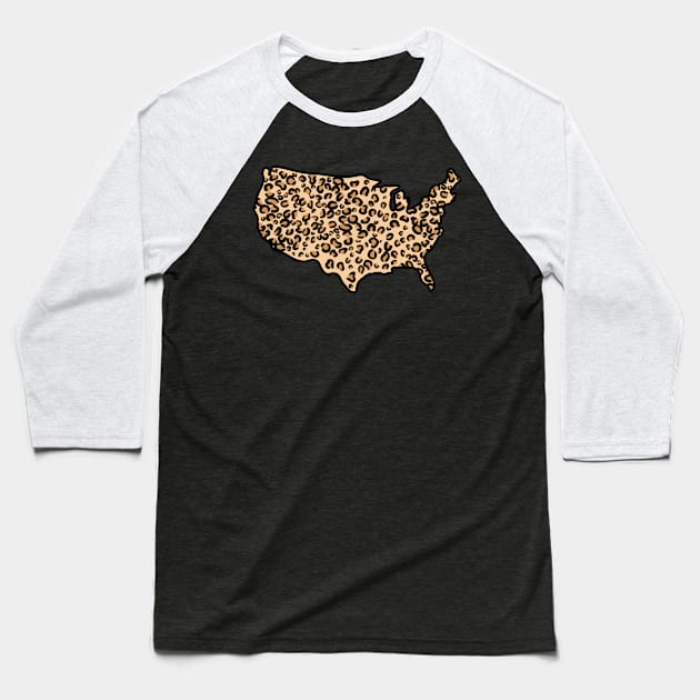 Cheetah USA Baseball T-Shirt by Milasneeze